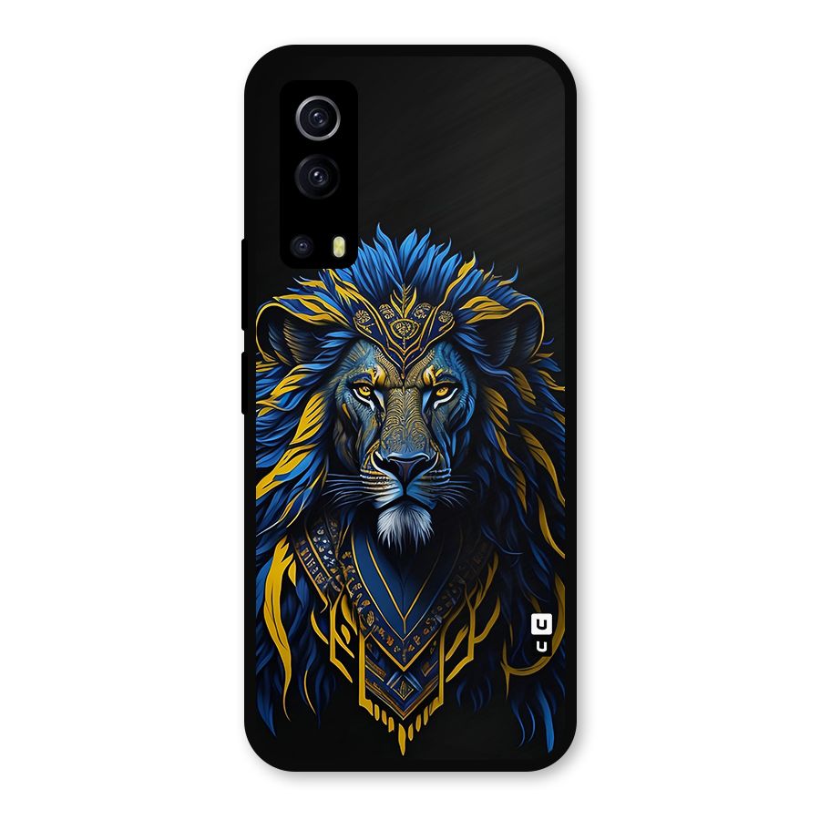 Premium Lion Abstract Portrait Art Metal Back Case for iQOO Z3
