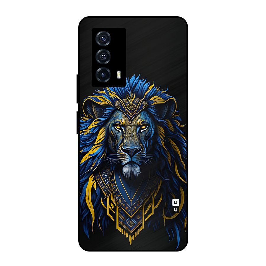 Premium Lion Abstract Portrait Art Metal Back Case for iQOO Z5