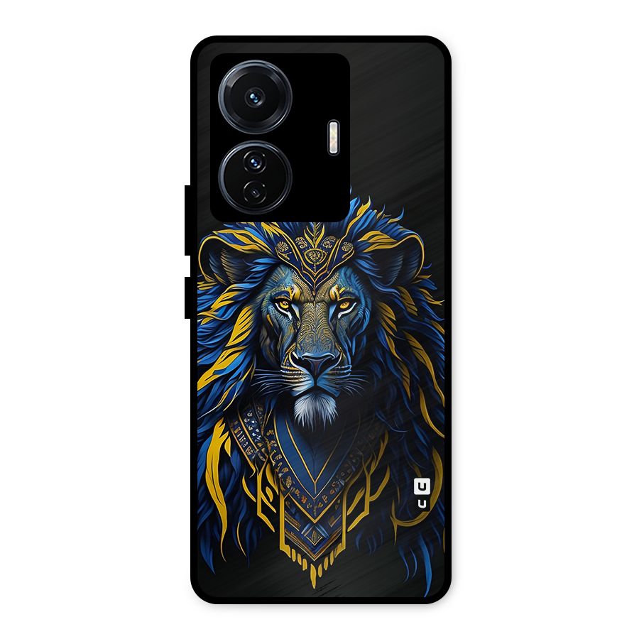 Premium Lion Abstract Portrait Art Metal Back Case for iQOO Z6