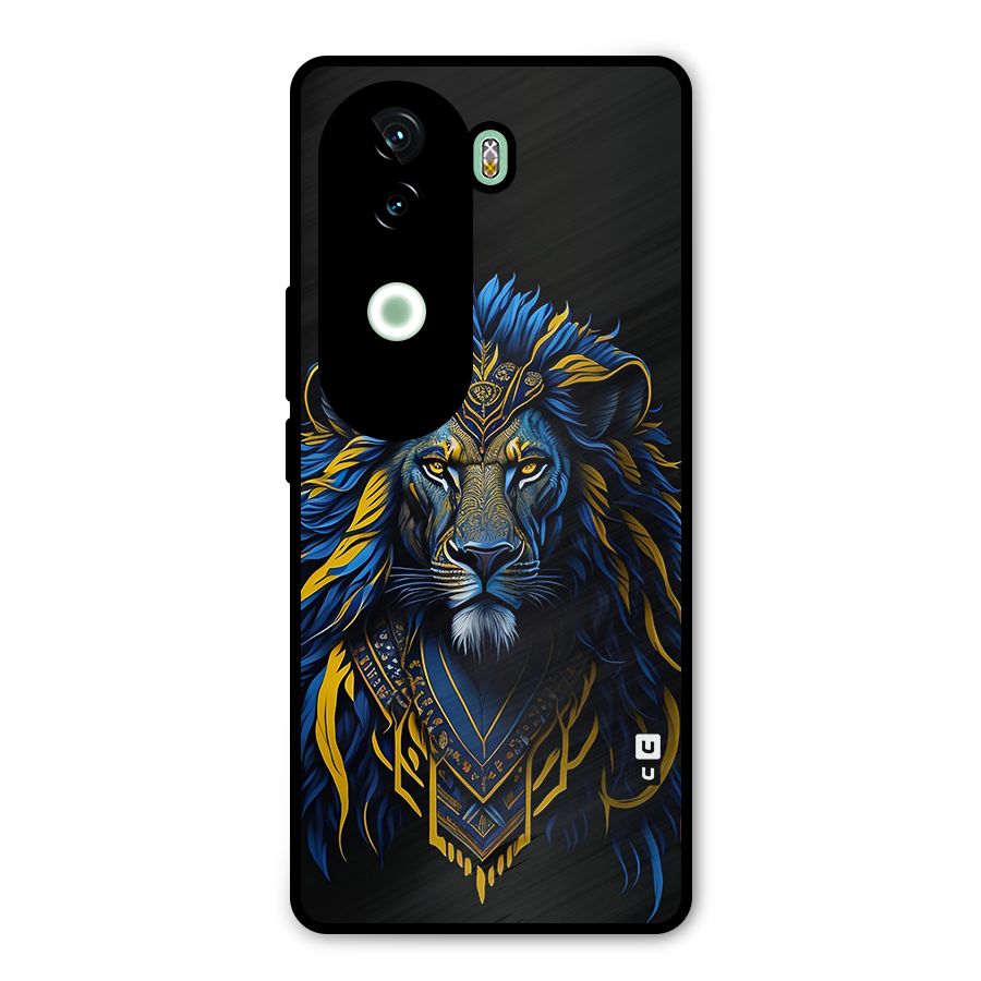 Premium Lion Abstract Portrait Art Metal Back Case for iQOO Z9s