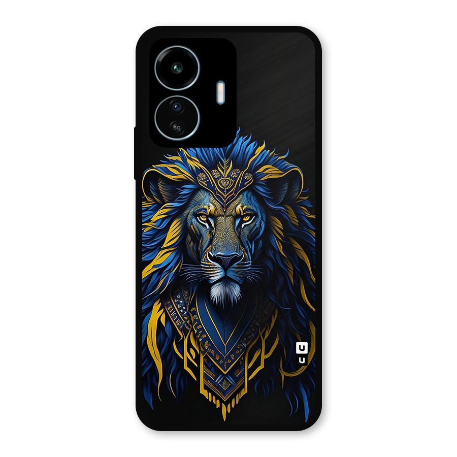 Premium Lion Abstract Portrait Art Metal Back Case for vivo iQOO Z6 Lite 5G