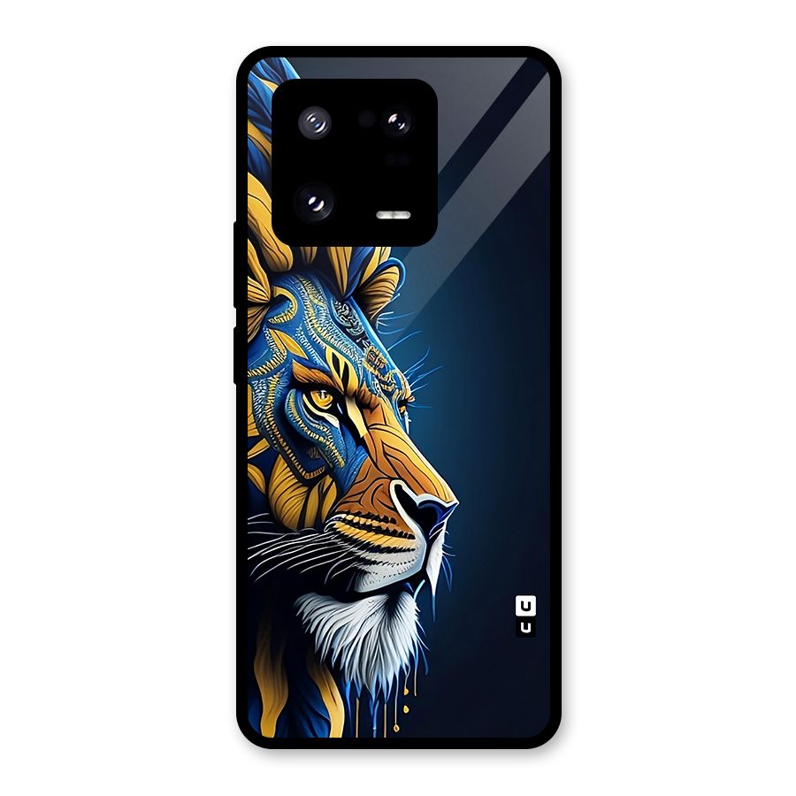 Premium Lion Abstract Side Art Glass Back Case for Xiaomi 13 Pro