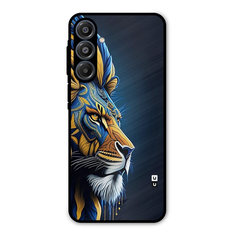 Premium Lion Abstract Side Art Metal Back Case for Galaxy A16 5G