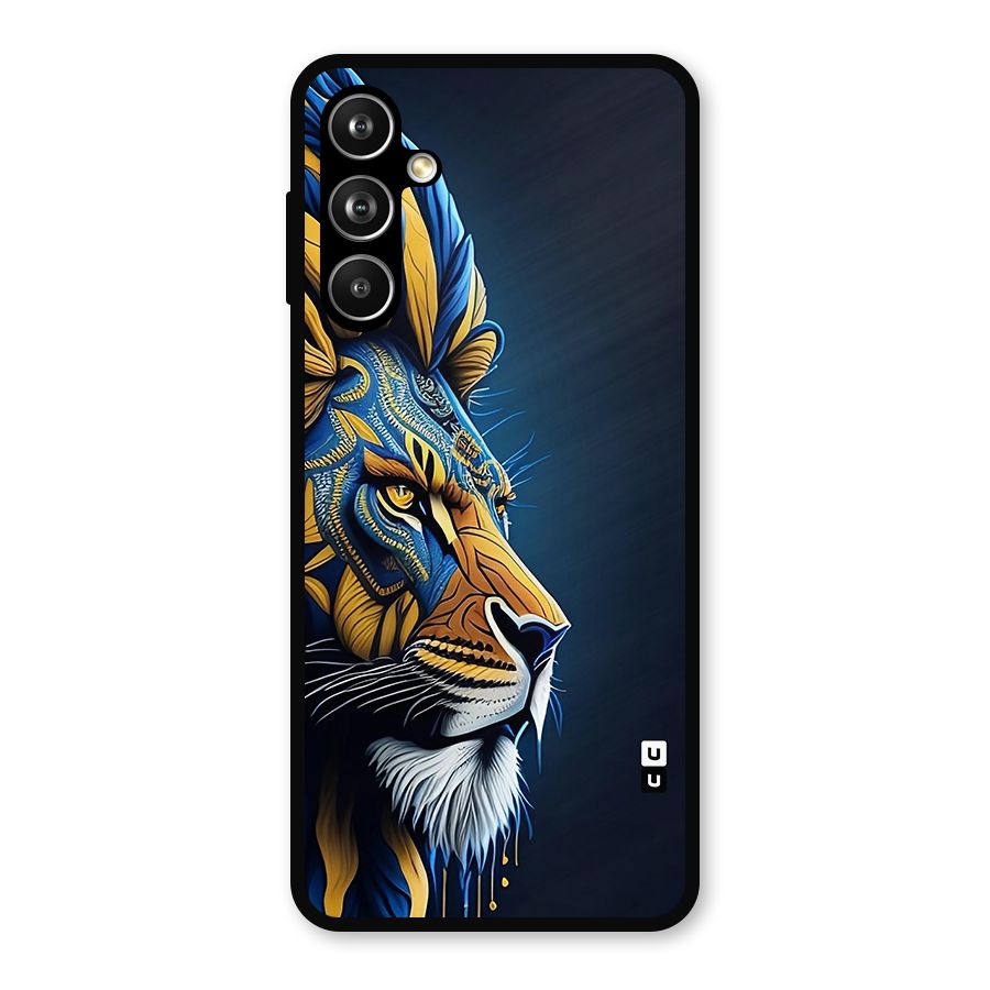 Premium Lion Abstract Side Art Metal Back Case for Galaxy F54