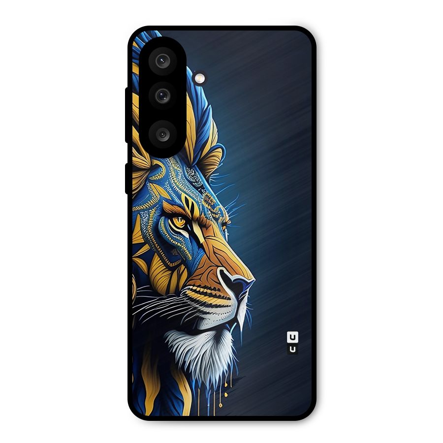 Premium Lion Abstract Side Art Metal Back Case for Galaxy M56
