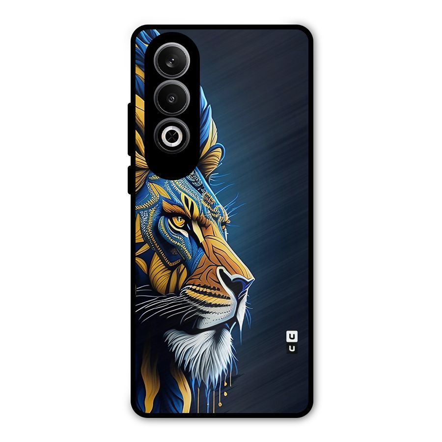 Premium Lion Abstract Side Art Metal Back Case for OnePlus Nord CE4