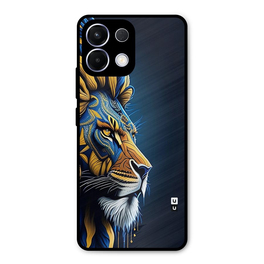 Premium Lion Abstract Side Art Metal Back Case for Oppo K13