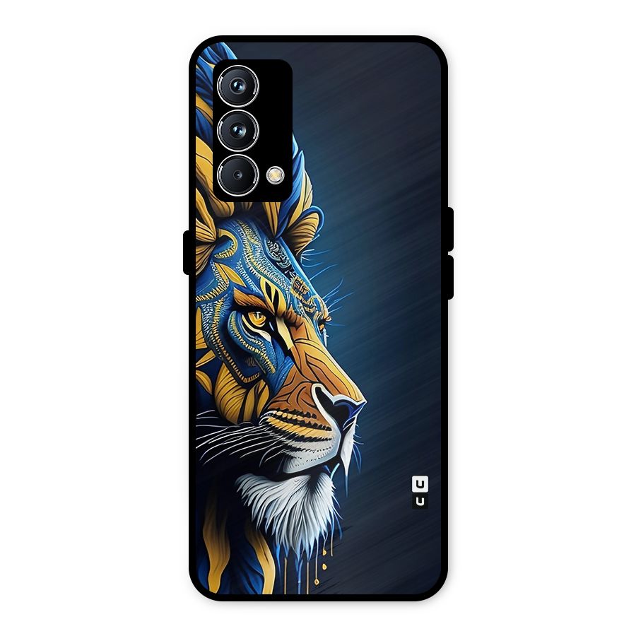 Premium Lion Abstract Side Art Metal Back Case for Realme GT Master Edition