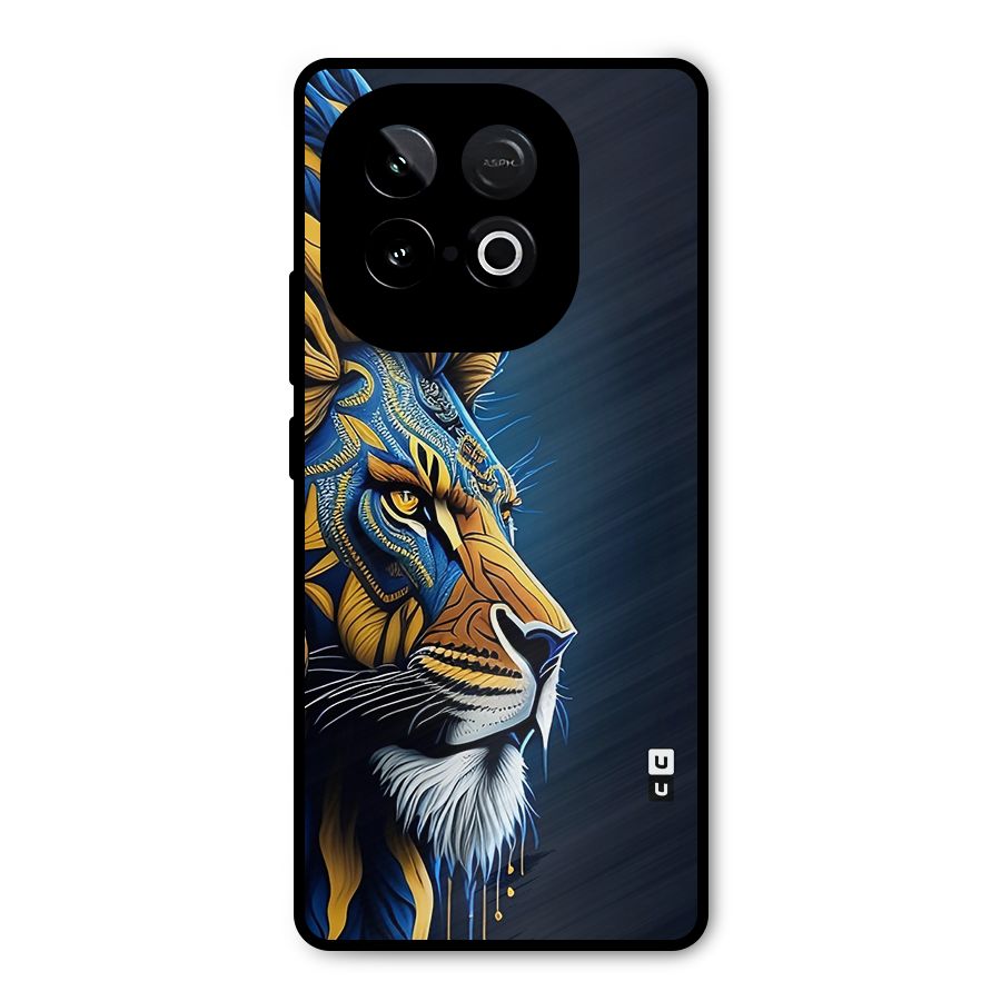 Premium Lion Abstract Side Art Metal Back Case for iQOO Neo 10