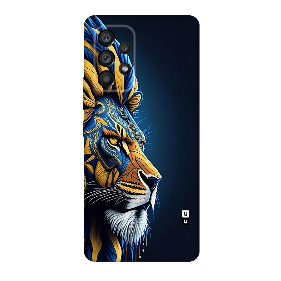 Premium Lion Abstract Side Art Original Polycarbonate Back Case for Galaxy A53 5G