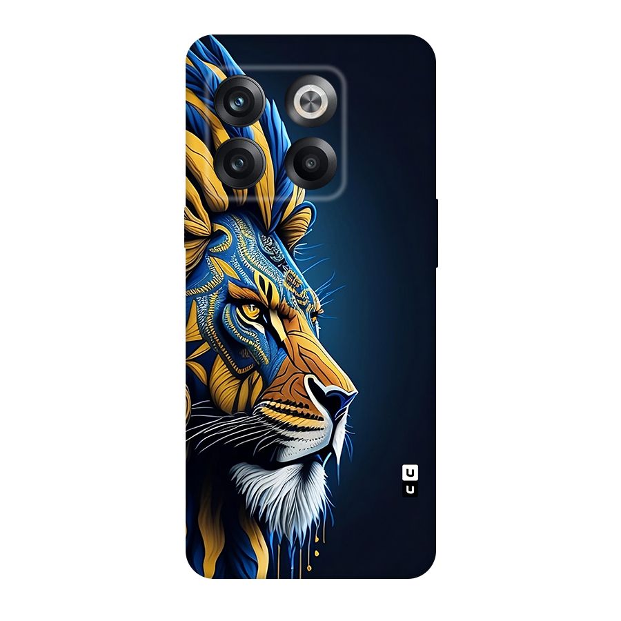 Premium Lion Abstract Side Art Original Polycarbonate Back Case for OnePlus 10T