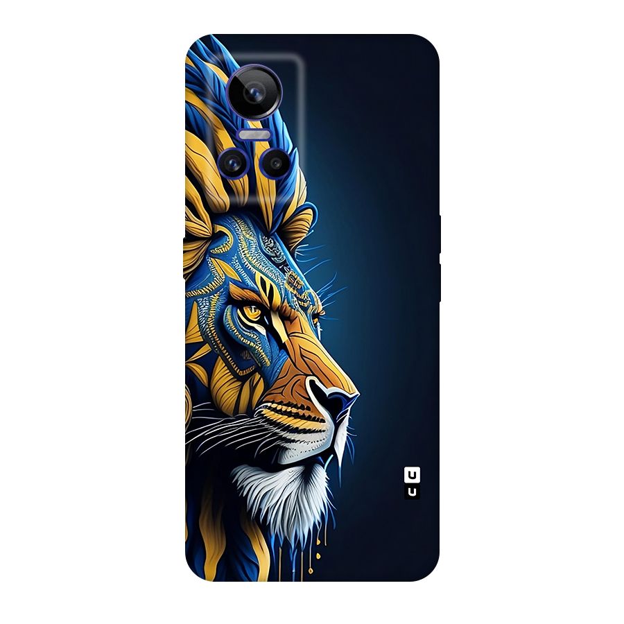 Premium Lion Abstract Side Art Original Polycarbonate Back Case for Realme GT Neo 3