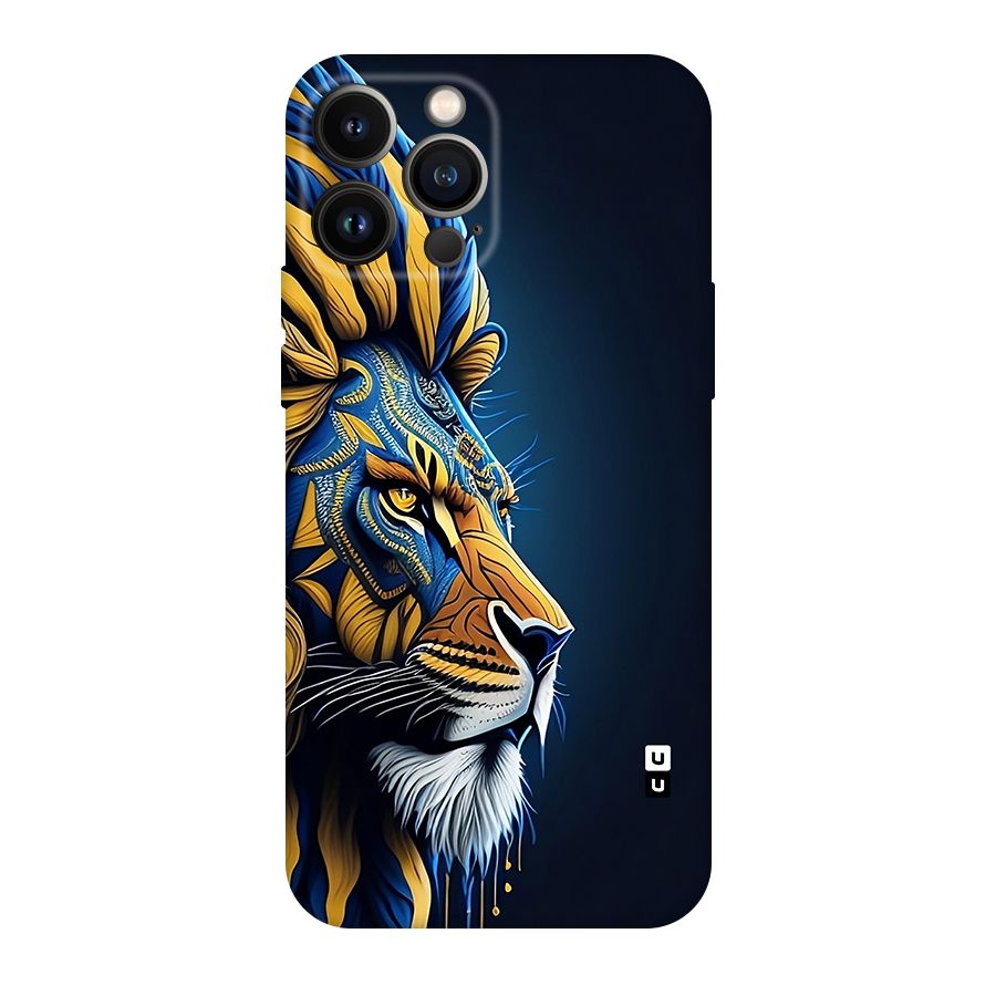 Premium Lion Abstract Side Art Original Polycarbonate Back Case for iPhone 13 Pro Max