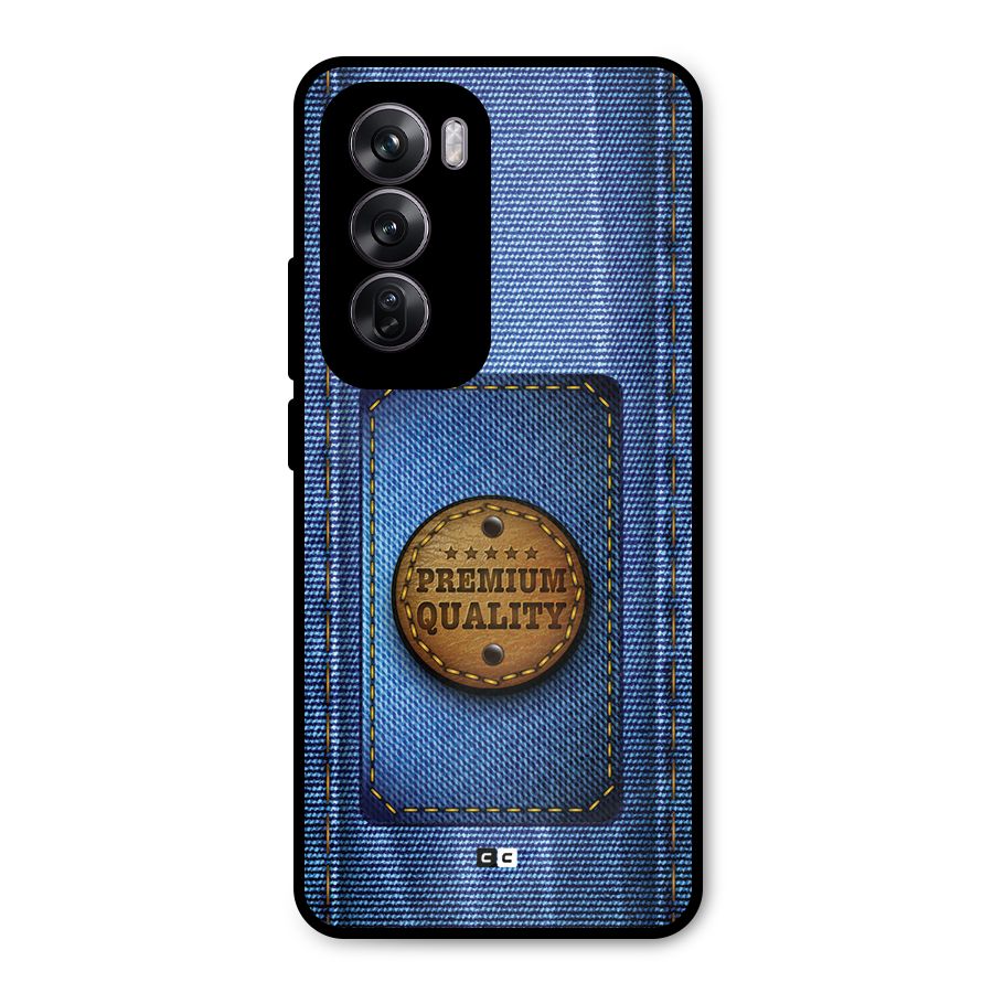 Premium Quality Denim Metal Back Case for Oppo Reno12 Pro