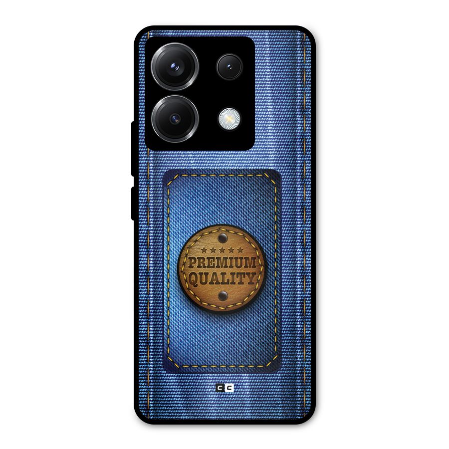 Premium Quality Denim Metal Back Case for Poco X6