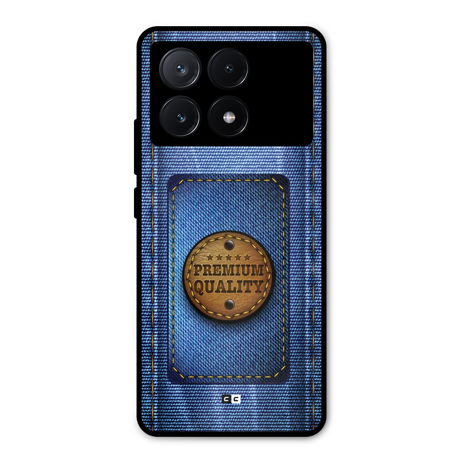 Premium Quality Denim Metal Back Case for Poco X6 Pro