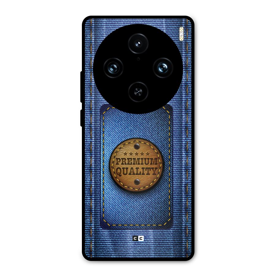 Premium Quality Denim Metal Back Case for Vivo X100 Pro