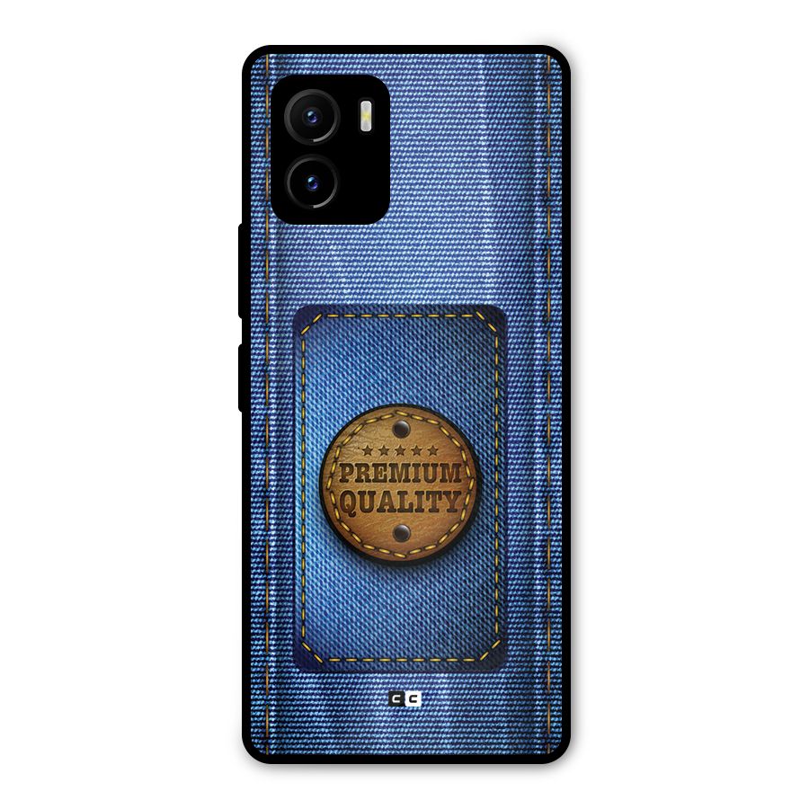 Premium Quality Denim Metal Back Case for Vivo Y15s