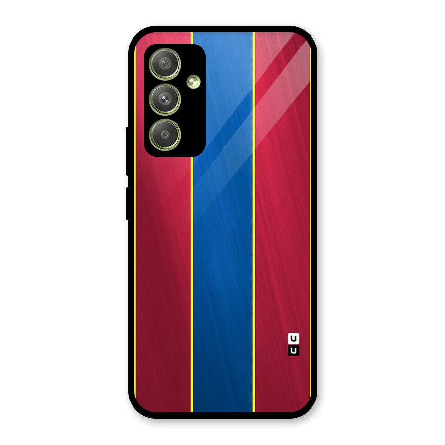 Premium Vertical Stripes Glass Back Case for Galaxy A54