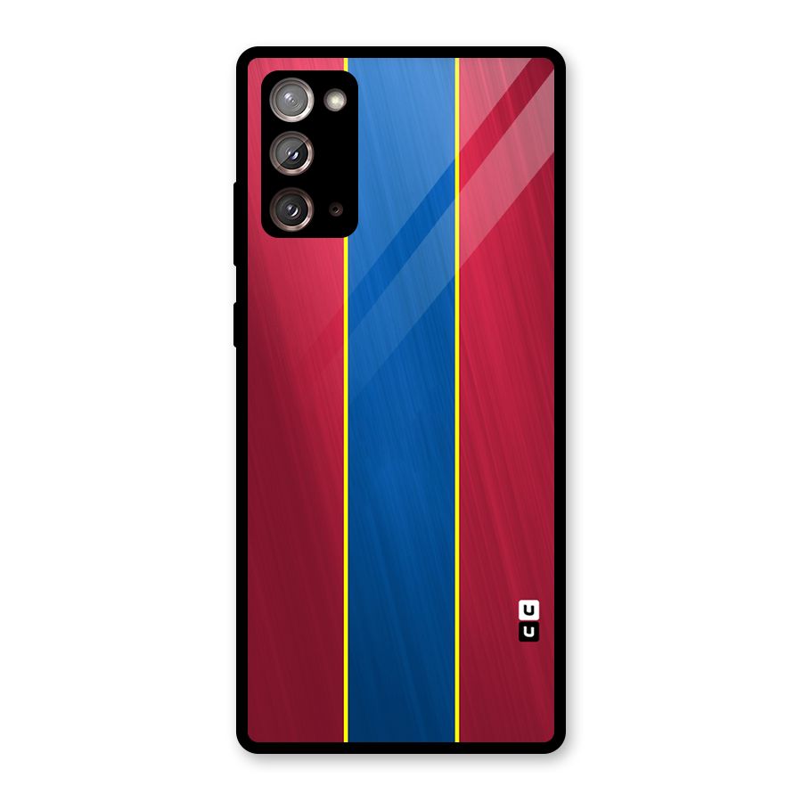 Premium Vertical Stripes Glass Back Case for Galaxy Note 20