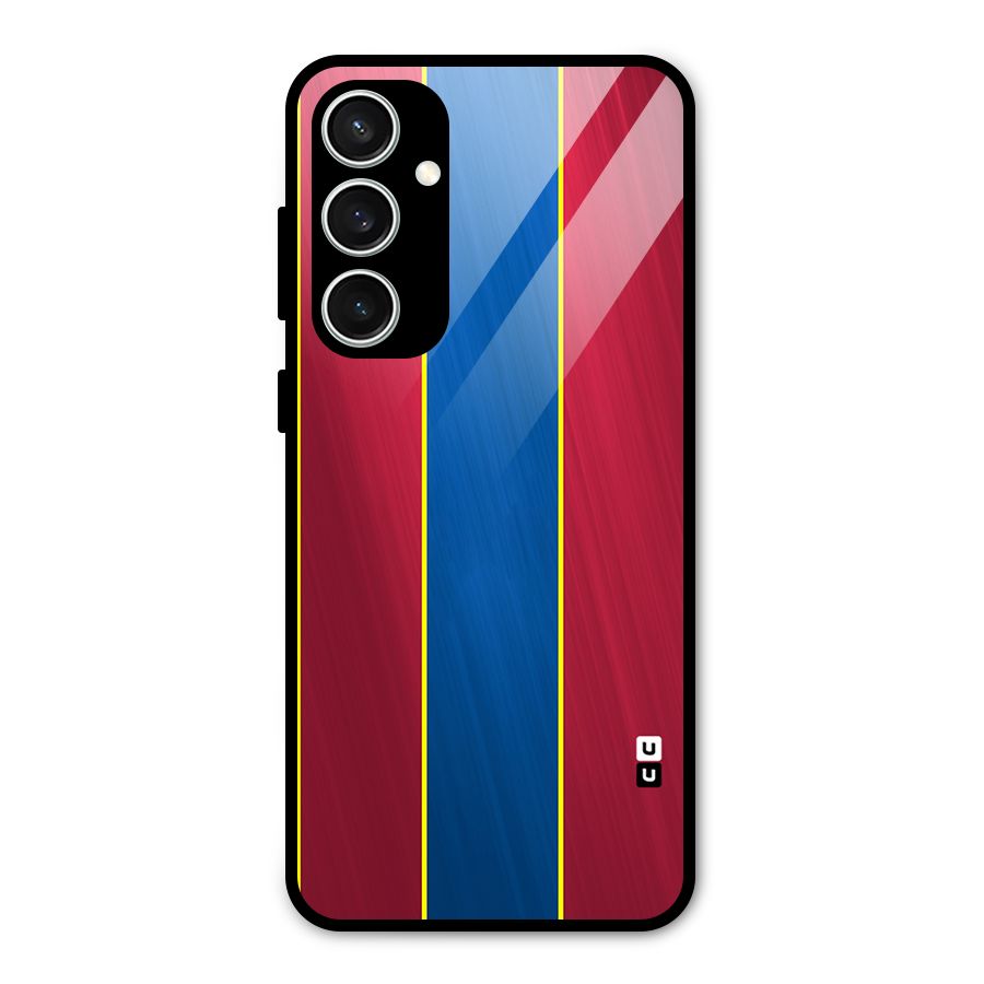 Premium Vertical Stripes Glass Back Case for Galaxy S23 FE