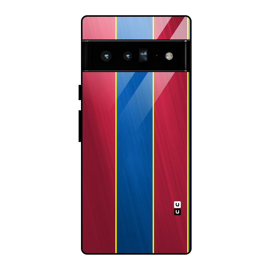 Premium Vertical Stripes Glass Back Case for Google Pixel 6 Pro