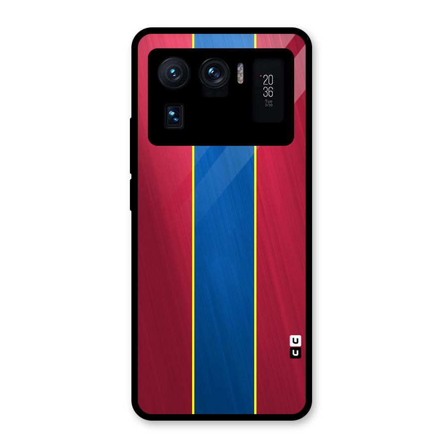 Premium Vertical Stripes Glass Back Case for Mi 11 Ultra