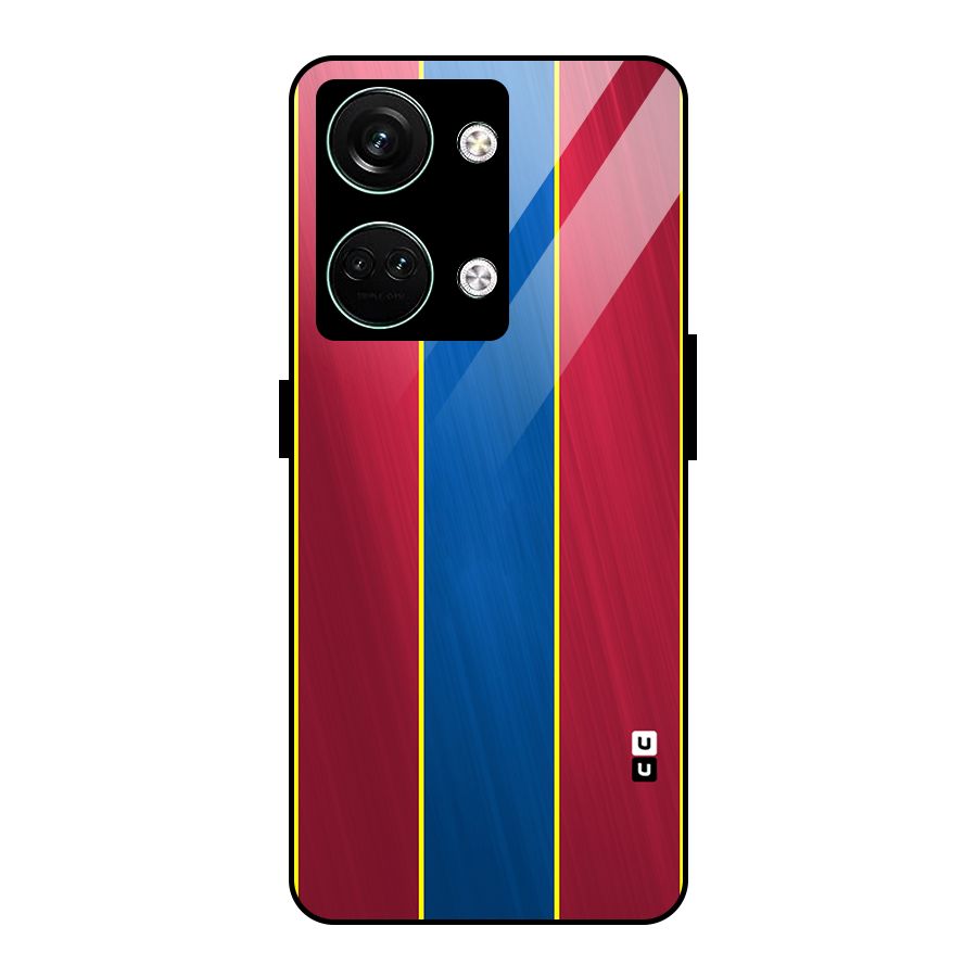 Premium Vertical Stripes Glass Back Case for Oneplus Nord 3