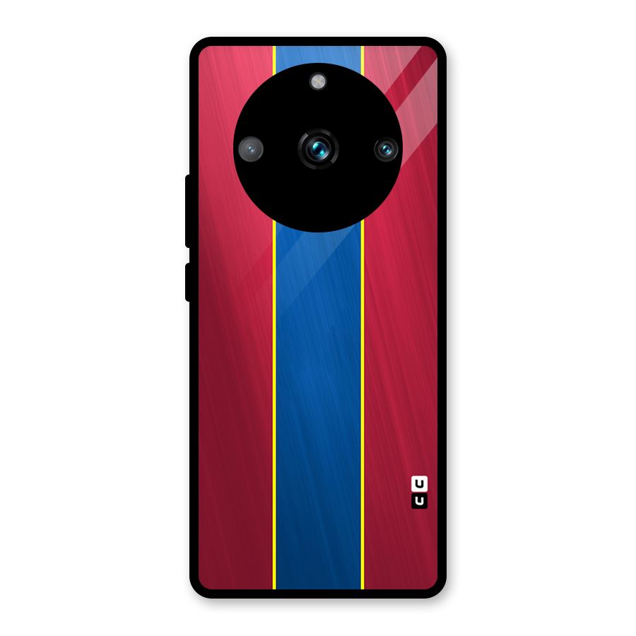 Premium Vertical Stripes Glass Back Case for Realme 11 Pro Plus