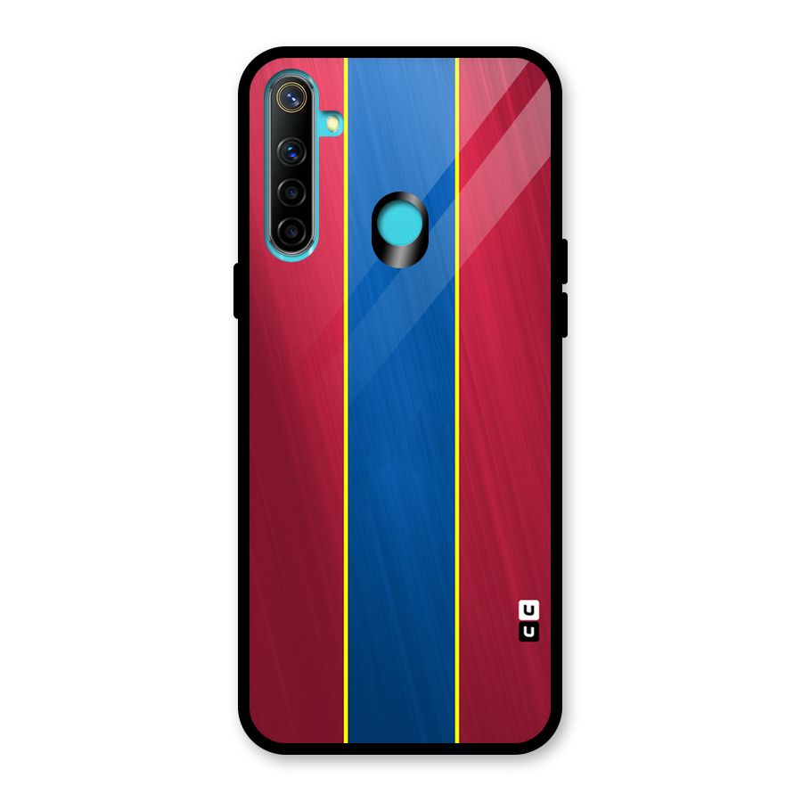 Premium Vertical Stripes Glass Back Case for Realme 5