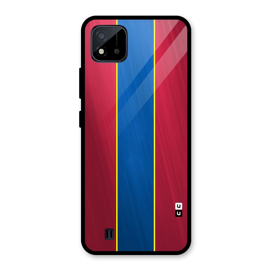 Premium Vertical Stripes Glass Back Case for Realme C11 2021
