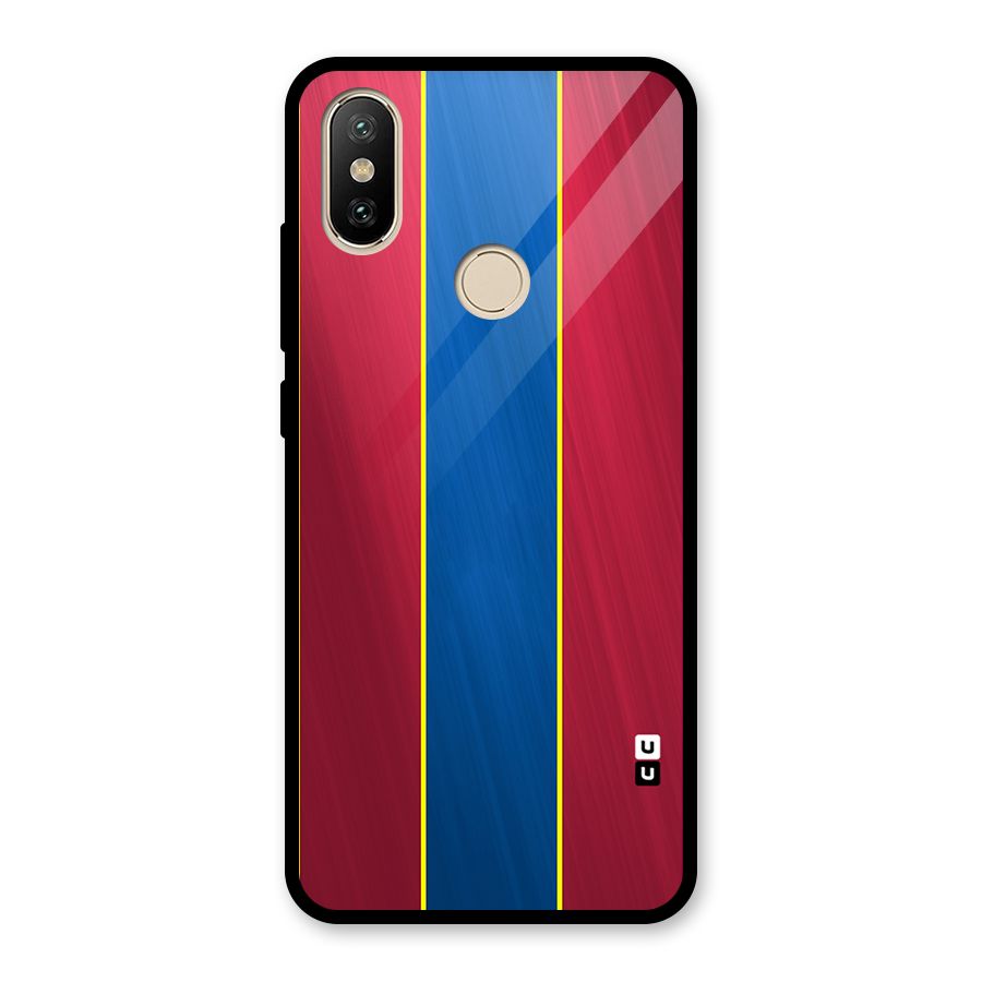 Premium Vertical Stripes Glass Back Case for Redmi A2