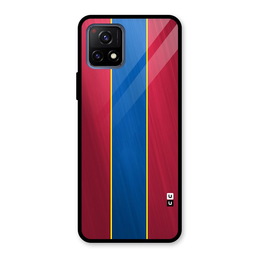 Premium Vertical Stripes Glass Back Case for Vivo Y72 5G