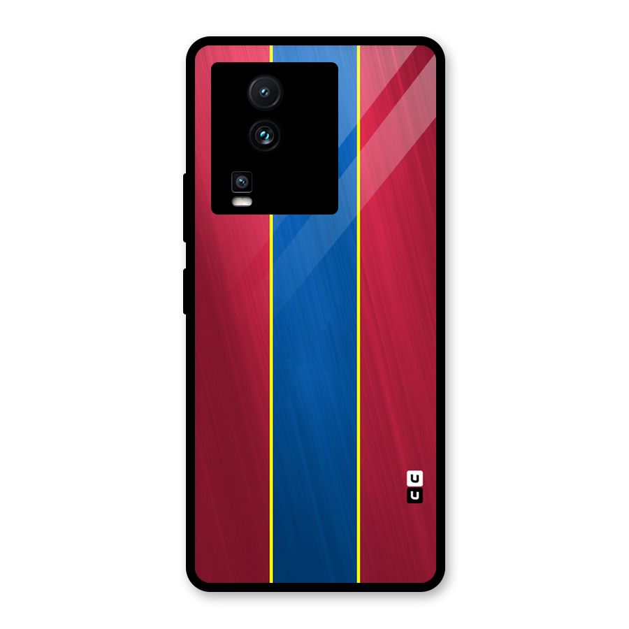 Premium Vertical Stripes Glass Back Case for Vivo iQOO Neo 7 Pro