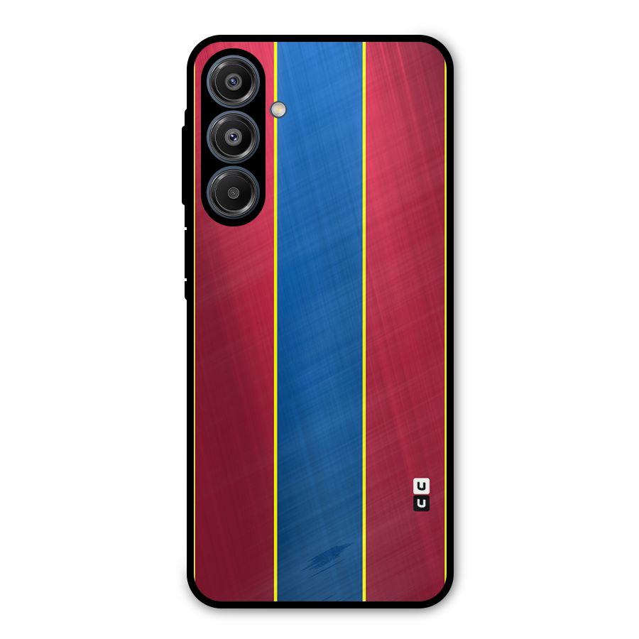 Premium Vertical Stripes Metal Back Case for Galaxy A16 5G