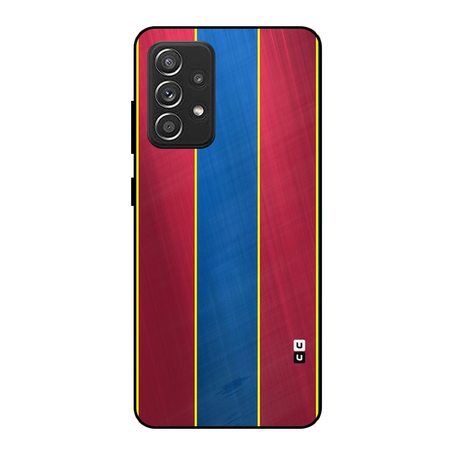 Premium Vertical Stripes Metal Back Case for Galaxy A52s 5G
