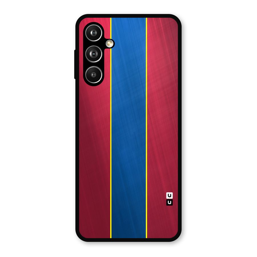Premium Vertical Stripes Metal Back Case for Galaxy F54