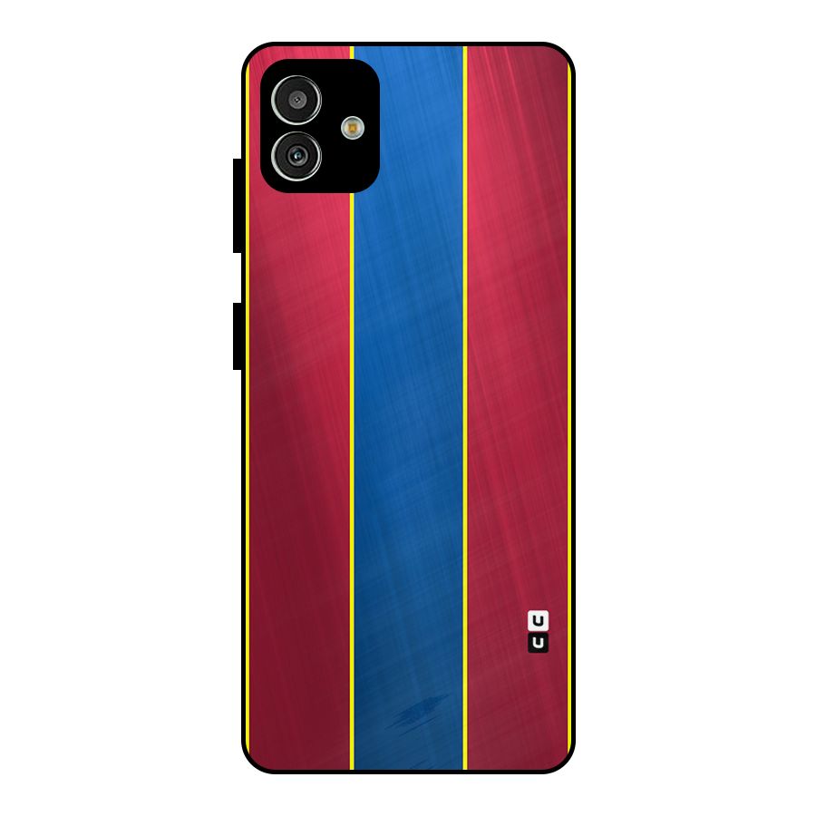 Premium Vertical Stripes Metal Back Case for Galaxy M13 5G