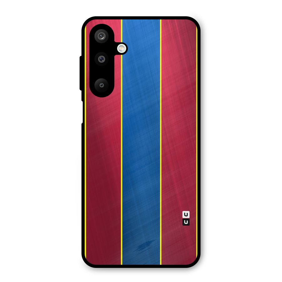 Premium Vertical Stripes Metal Back Case for Galaxy M16