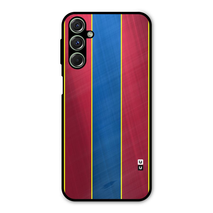 Premium Vertical Stripes Metal Back Case for Galaxy M34