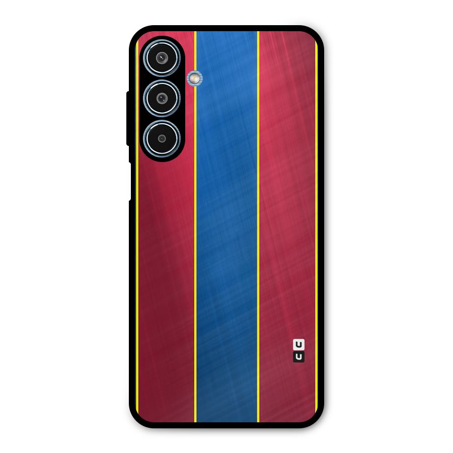 Premium Vertical Stripes Metal Back Case for Galaxy M35