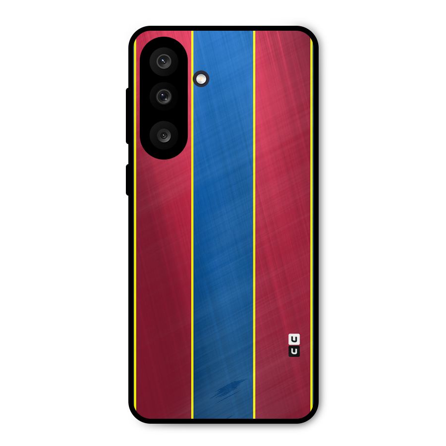 Premium Vertical Stripes Metal Back Case for Galaxy M56