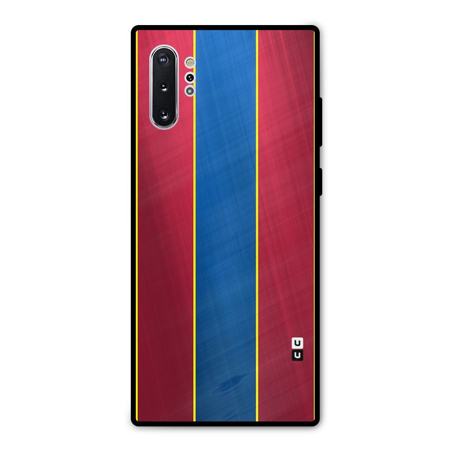 Premium Vertical Stripes Metal Back Case for Galaxy Note 10 Plus
