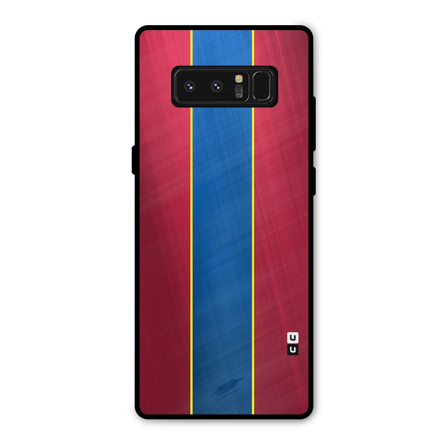 Premium Vertical Stripes Metal Back Case for Galaxy Note 8