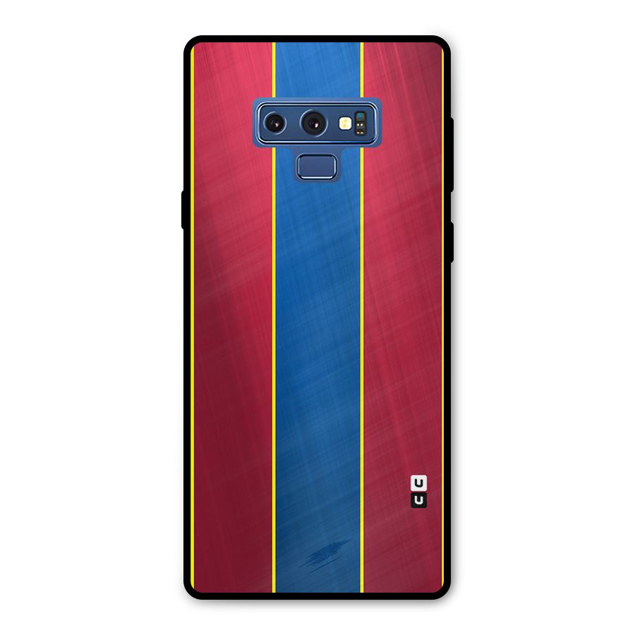 Premium Vertical Stripes Metal Back Case for Galaxy Note 9