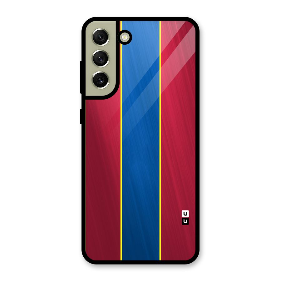 Premium Vertical Stripes Metal Back Case for Galaxy S21 FE 5G (2023)