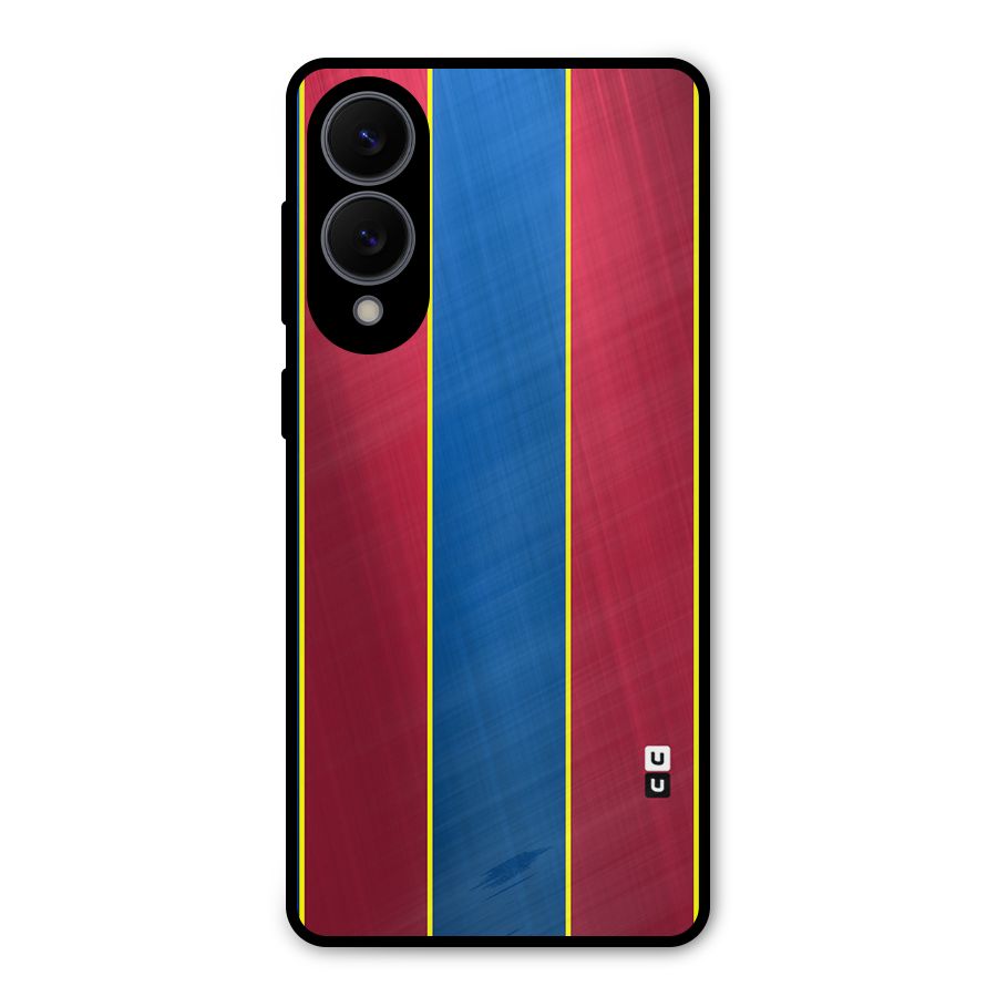 Premium Vertical Stripes Metal Back Case for Galaxy S25 Edge
