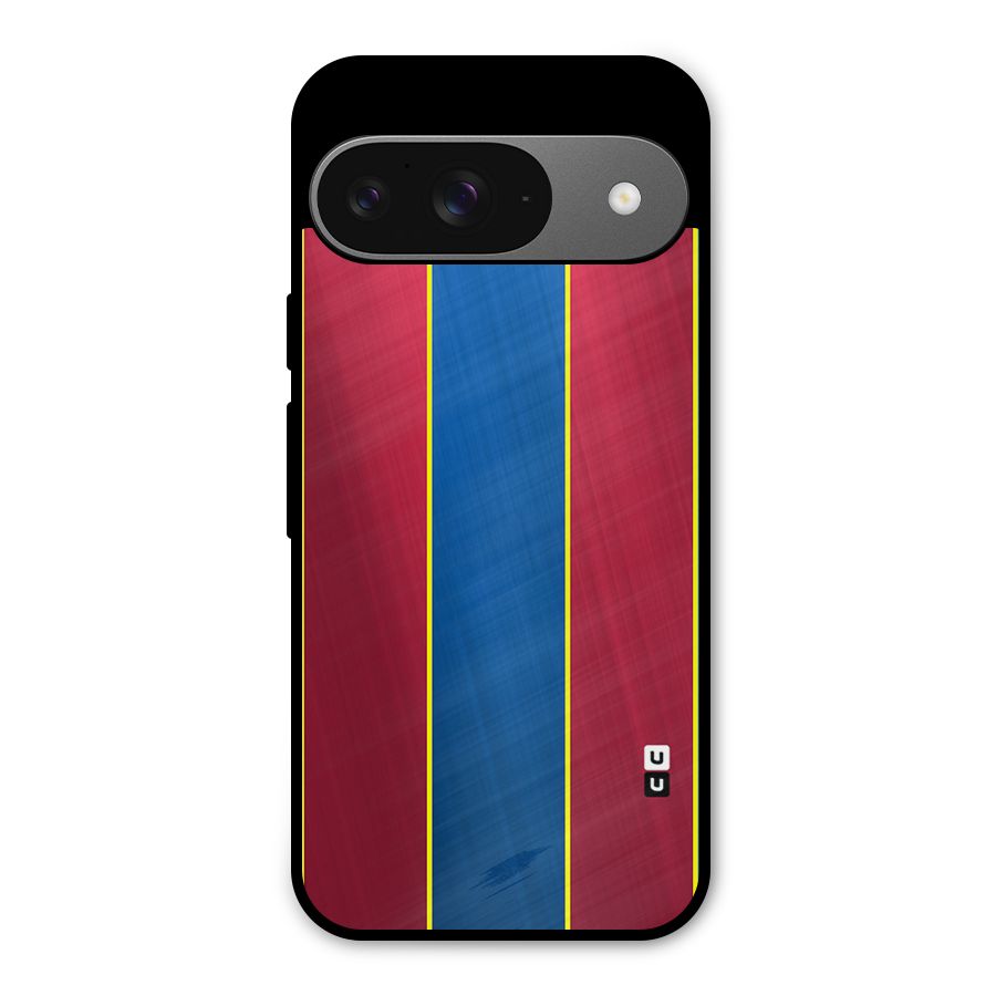 Premium Vertical Stripes Metal Back Case for Google Pixel 9