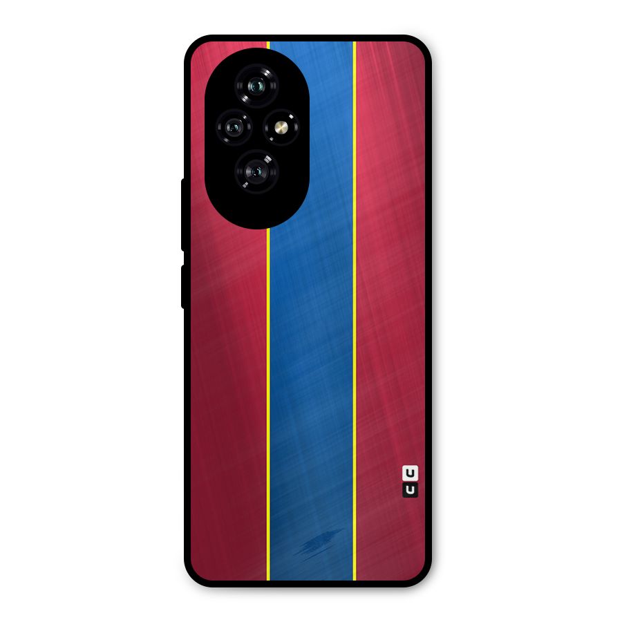 Premium Vertical Stripes Metal Back Case for Honor 200