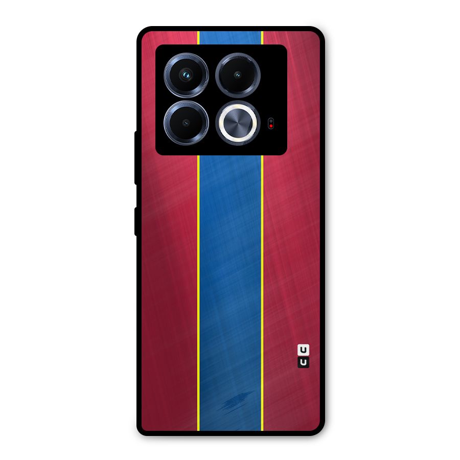 Premium Vertical Stripes Metal Back Case for Infinix Note 40 5G